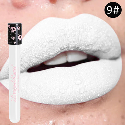 Colored Lip Gloss – Waterproof Matte Lip Glaze in Test Tube, Easy-to-Apply, Long-Lasting Party Lip Makeup