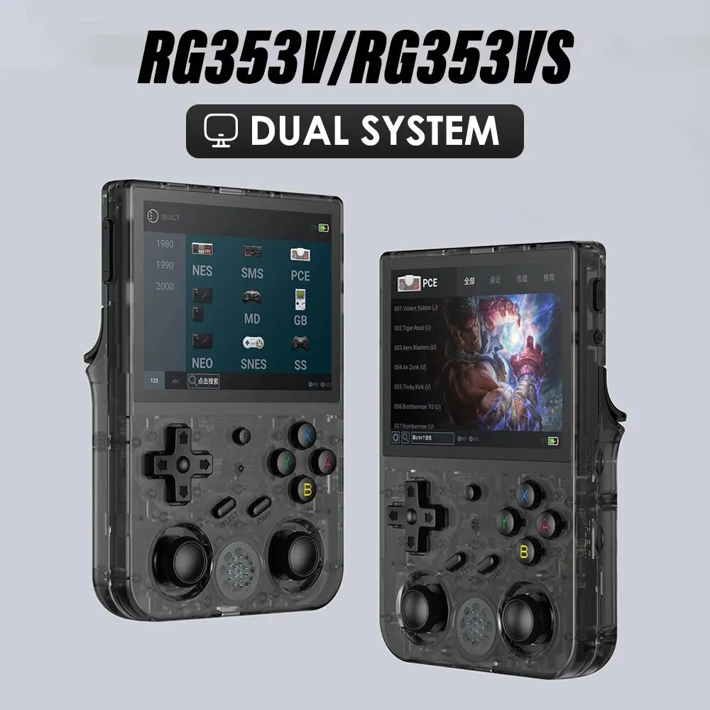ANBERNIC RG353V RG353VS Handheld Game Console: 3.5'' IPS Screen, HDMI Output - Android Linux OS, Built-in Retro Emulator Player, Perfect Gifts for Gamers!