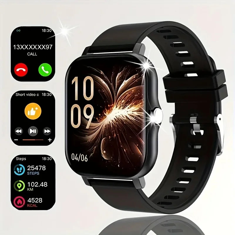 2025 New Upgrade Smartwatch – 1.83" Full Touch Display, Bluetooth Call, Sports Tracking for Men & Women, Android & iOS Compatible