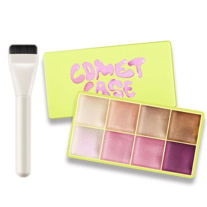 Curve Case Cream Makeup Palette - Eyebrow, Blush & Highlighter with Matte and Shimmer Finishes