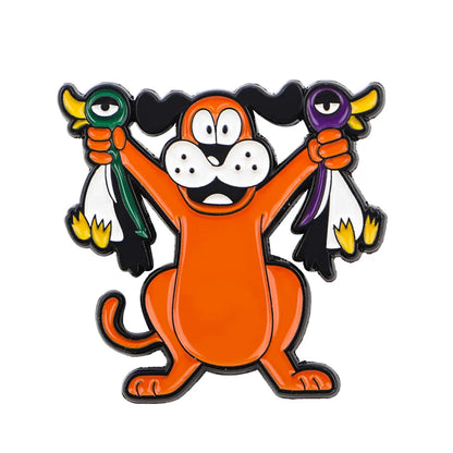 Funny Duck & Cute Dog Enamel Pin – Animal Lapel Brooch for Backpack, Clothing & Gifts