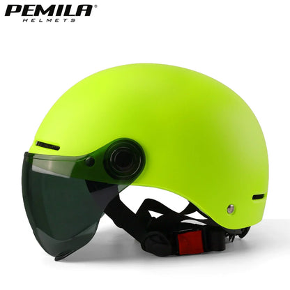 PEMILA Full Edge Wrap Cycling Helmet – MTB & Road Bike Helmet with Goggles, Ear Protection, for E-Bike & Bicycle