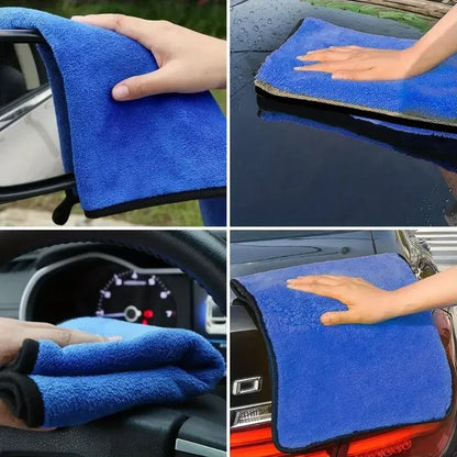 1-4PCS Microfiber Car Wash Towels – Soft, Quick-Drying 500GSM Cloths for Windows, Mirrors & Home Cleaning