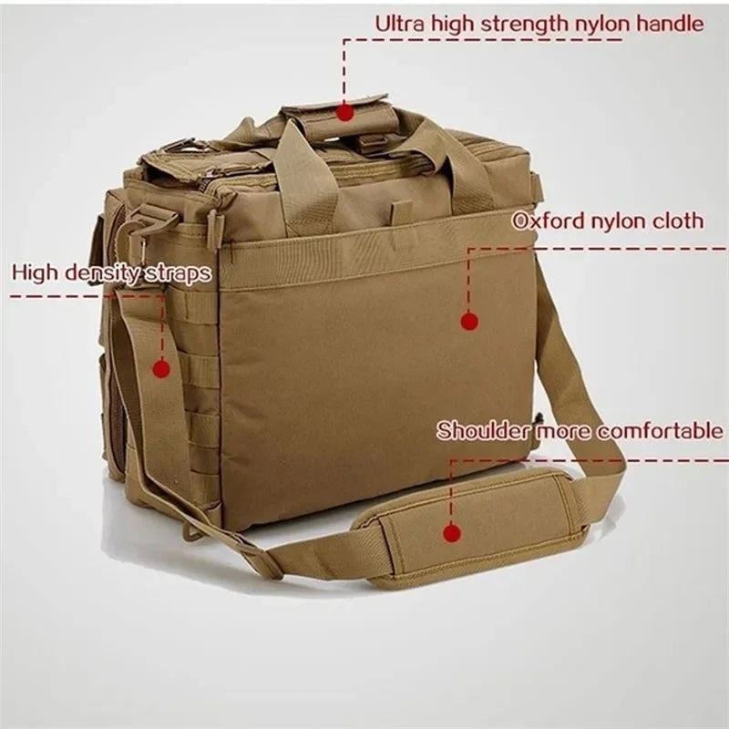 New Tactical Molle Backpack – Nylon Messenger Shoulder Bag, Laptop Briefcase, Outdoor
