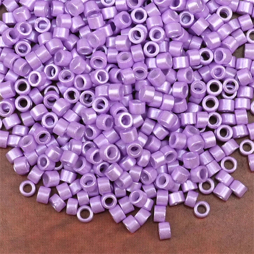 2.5mm Mini Glass Cylinder Beads – Antique Pearl Color Craft Beads for DIY Bracelets & Necklaces Jewelry Making Accessories
