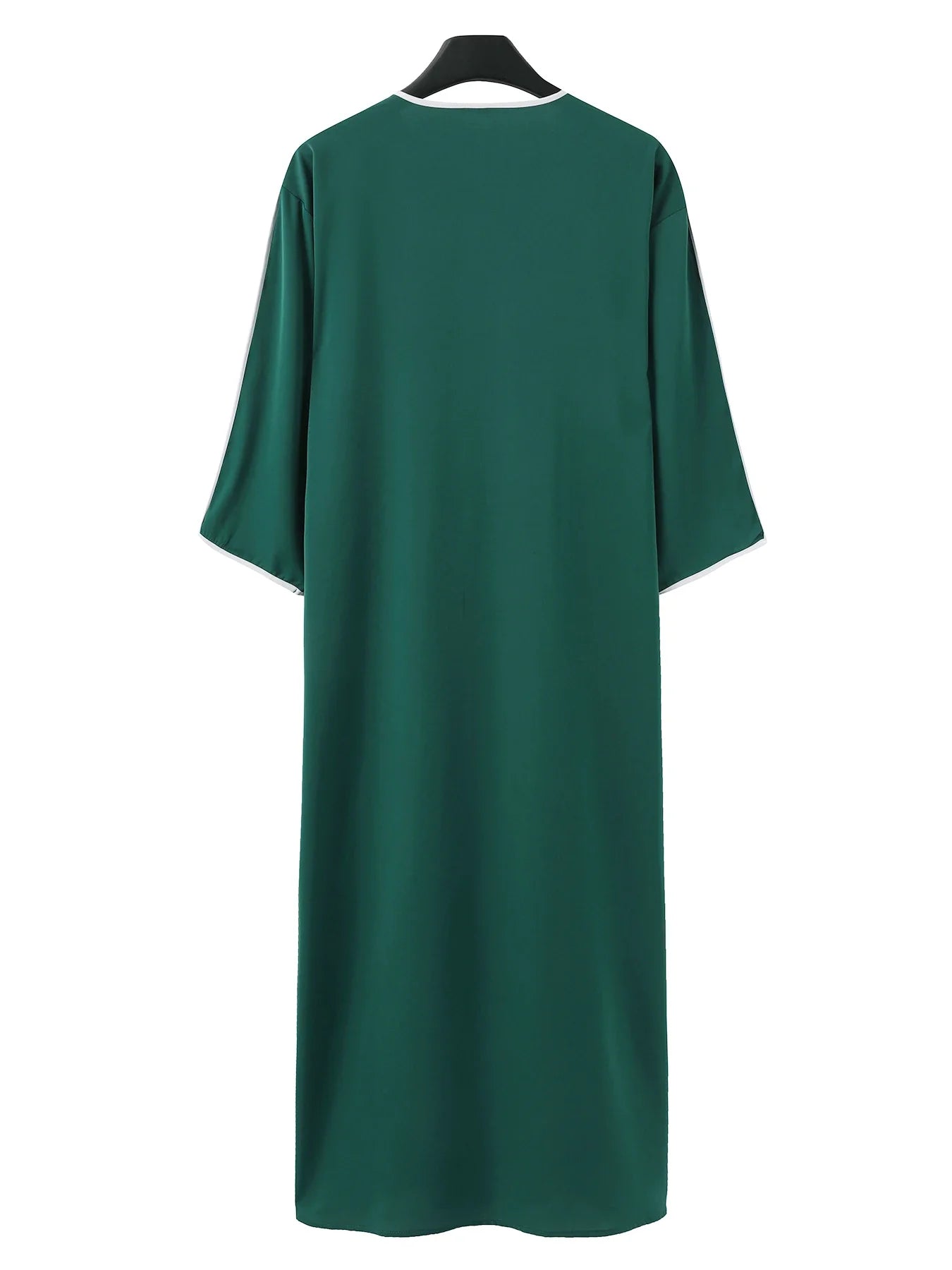 Moroccan Green Men’s Arab Robe - Traditional Embroidered Islamic Casual Clothing for Elegant Style