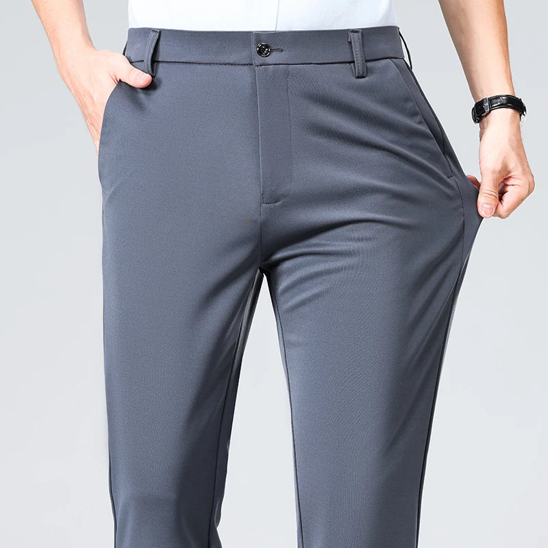 Men's Business Casual Dress Pants - Slim Formal Work Trousers for Summer & Autumn