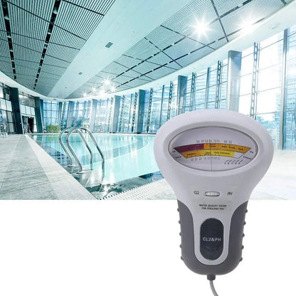2 in 1 PH & Chlorine Meter - Water Quality Tester for Pool and Aquarium, CL2 Measuring Device