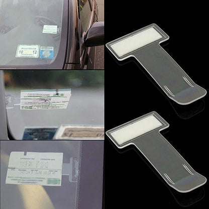 Universal Car Parking Ticket Clip | Windshield Sticker Holder | Organize Bills & Cards | Auto Interior Accessories - Pack of 2/5/10