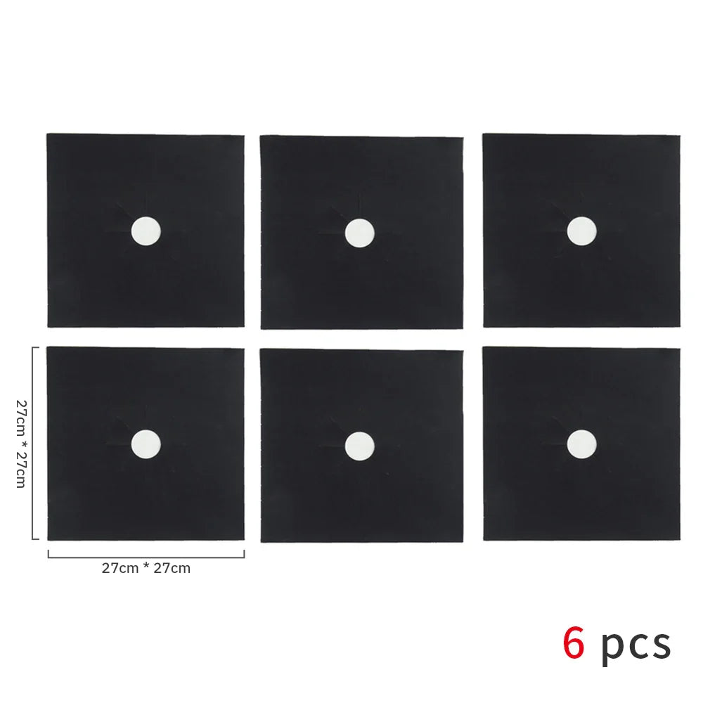 Gas Stove Protector Mats – 1/4/6/8PCS Cooker Liner for Kitchen Stovetop Cleaning