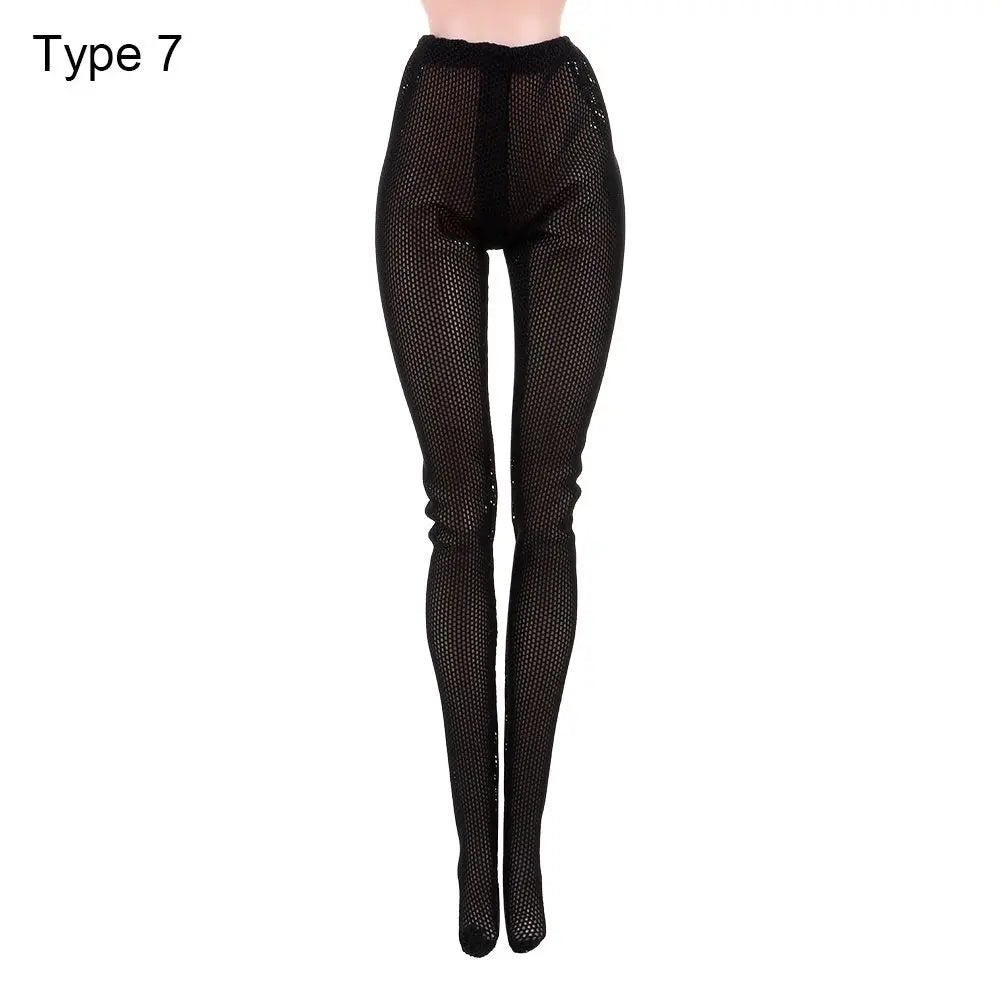 30cm Doll Silk Stockings – Mini Fishnet Tights for 1/6 Dolls, Elastic Leggings & Sock Accessory, Doll Girl Gift