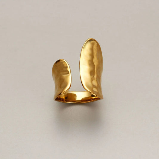 Minimalist Gold Rings for Women – Irregular Geometric Punk Jewelry for Couples