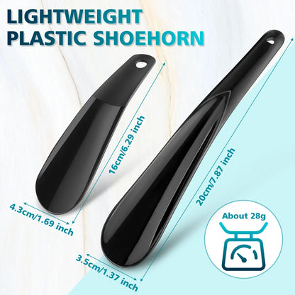 6.29″ & 7.87″ Lightweight Plastic Shoehorn – Travel Shoe Horn Helper for Men, Women & Kids Aid Accessories