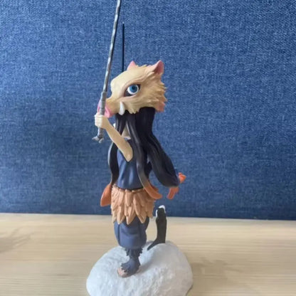 20cm Demon Slayer Anime Figure — Kamado Nezuko & Inosuke PVC Collectible Statue Toy Gift