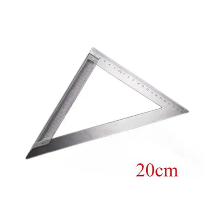 7 Inch Aluminum Alloy Triangle Ruler — Metric Angle Protractor Speed Square for Woodworking