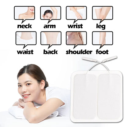 100/50pcs 5x5cm Muscle Stimulator Electrode Pads – Self-Adhesive Non-Woven Replacement for TENS Therapy Machines