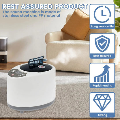 3L Sauna Steamer Machine – 1000W US Steam Pot Generator with Safety Protection for Bath Tub & Sauna Room