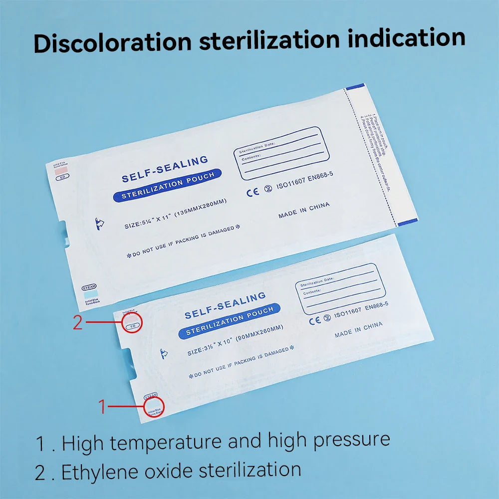 MAMBA Disposable Self-Sealing Sterilization Pouches – 10/20PCS Self-Adhesive Clean Bags for Tattoo Supplies