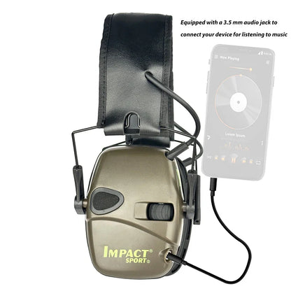 Earmuffs Active Noise-Reduction Headphones — Electronic Hearing Protection for Shooting & Hunting with Carry Case