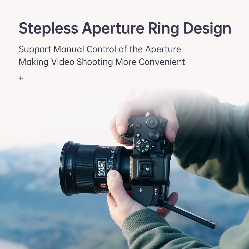Viltrox AF 16mm F1.8 FE Lens – Full Frame Wide-Angle Fisheye for Sony E ZVE10, A7IV, A7SIII Mirrorless Cameras