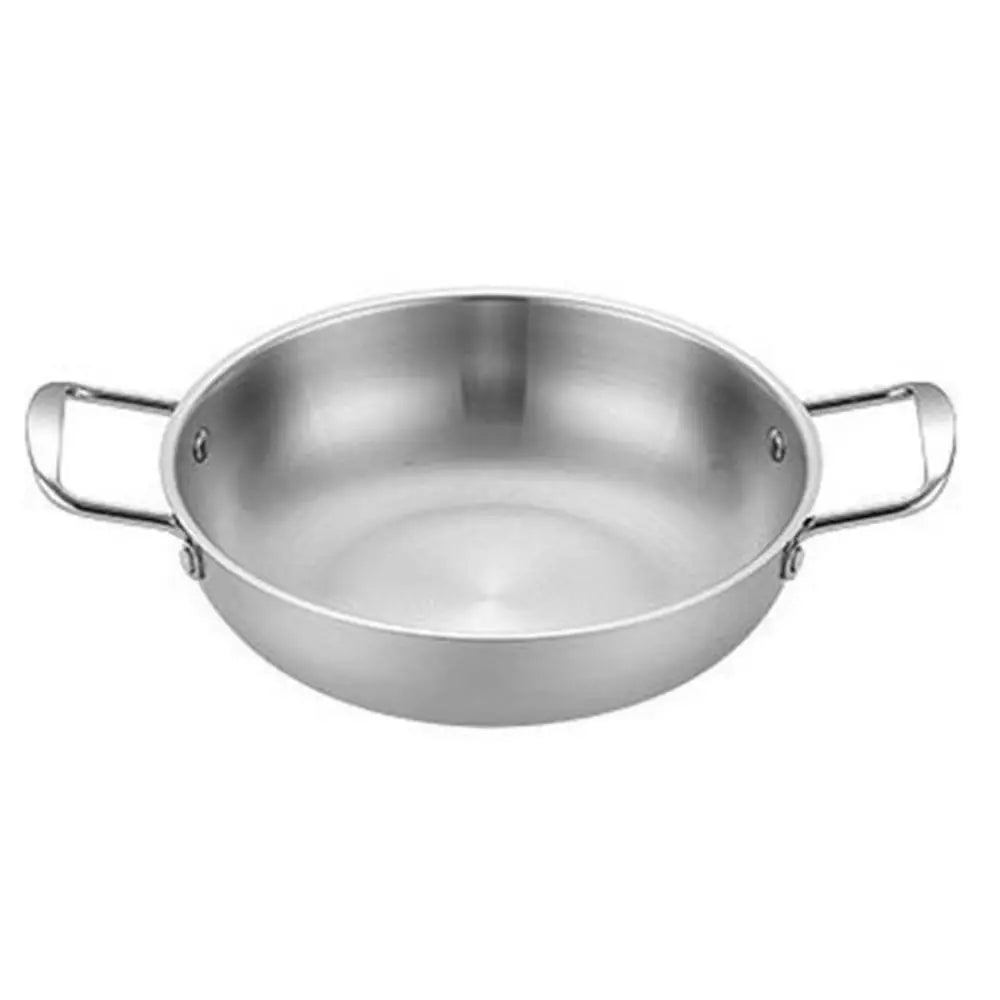 Stainless Steel Saucepan & Dry Pot – Paella Pan with Handle for Home Cooking, Seafood, Rice & Picnic Use