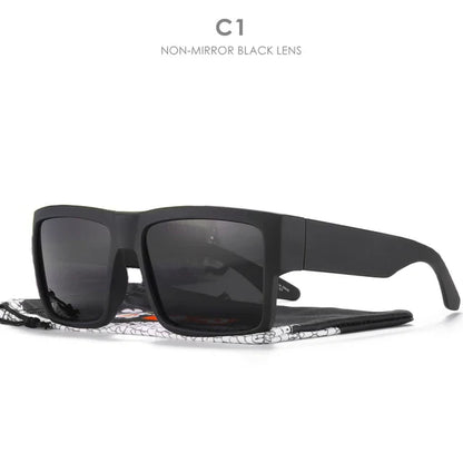 CYRUS Polarized Square Sunglasses — Classic Fashion Sport Driving Shades for Men & Women with Logo