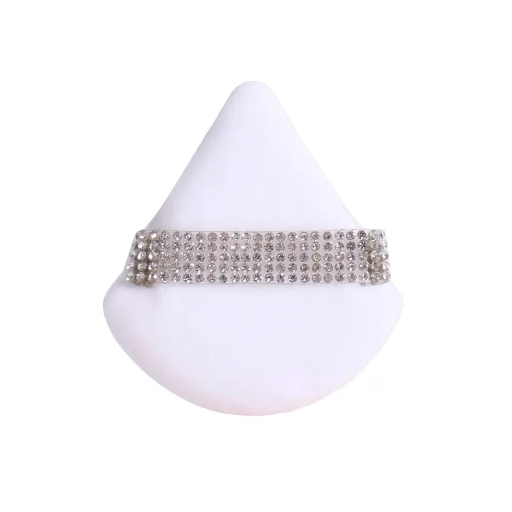 Diamond Triangle Velvet Powder Puff – Soft Makeup Sponge for Smooth Facial Foundation Application