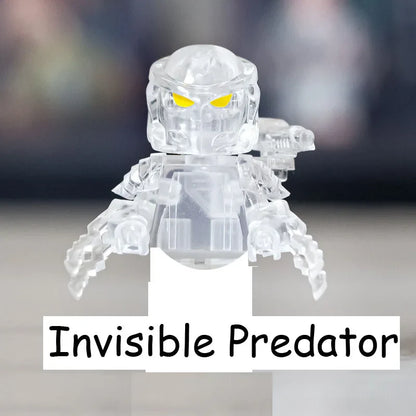 Super Heroes Model Figure Blocks – Invisible Predator vs Alien Jungle Killer Construction Toy for Children
