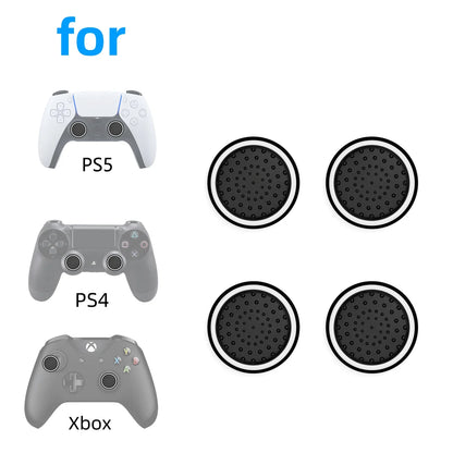 4pcs Luminous Analog Thumb Stick Grip Caps — Controller Covers for PS5, PS4, Xbox 360, Xbox One, Series X & Switch Pro