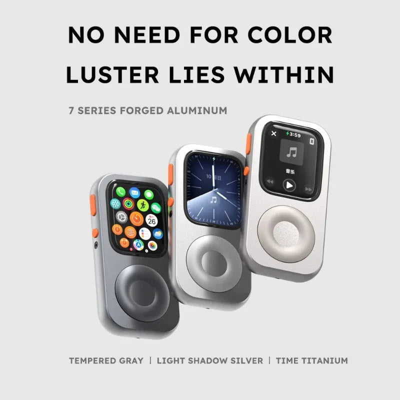 3D Aluminum Alloy Retro iPod Style Protective Case – Apple Watch Series 7/8/9/10 Function Expansion