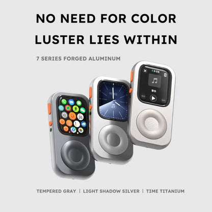 3D Aluminum Alloy Retro iPod Style Protective Case – Apple Watch Series 7/8/9/10 Function Expansion