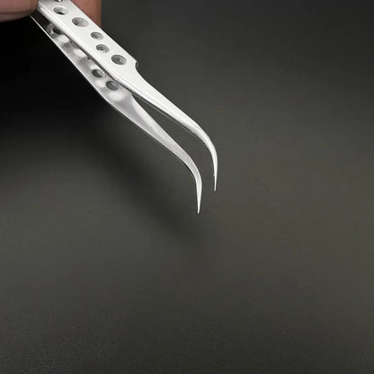 Precision Anti-Static Electronics Tweezers Set – Stainless Steel Curved & Straight Tip Forceps for Phone Repair & Industrial Use