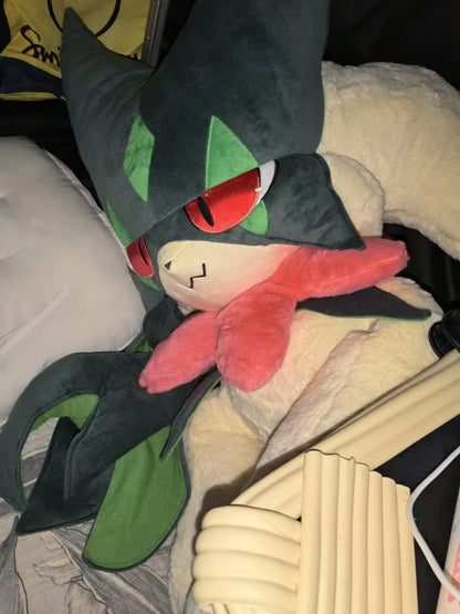 170cm Meowscarada Plush Doll — Pokemon Crystal Velvet Throw Pillow, Room Decor Anime Plush, Birthday & Christmas Gift