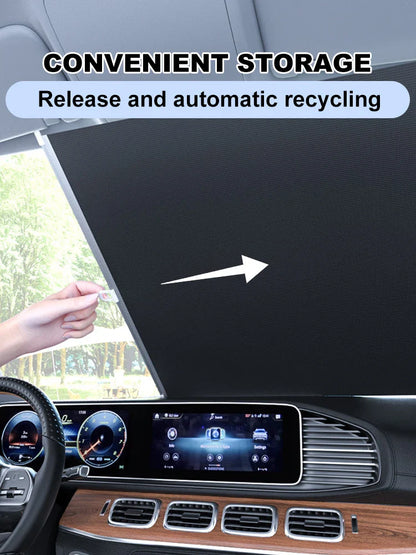 Sunshade Roller Blinds – Blackout Retractable Window Curtains with Suction Cup, Punch-Free for Kitchen & Bedroom