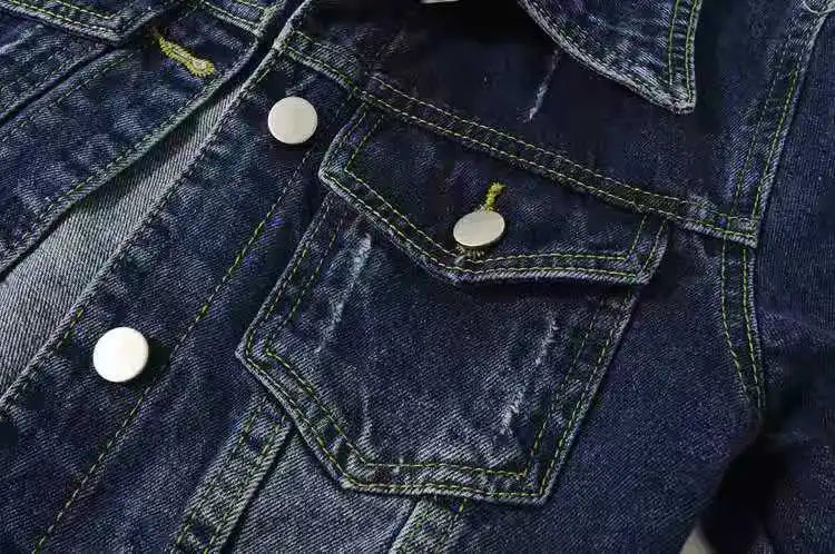 Women’s Denim Jacket – Spring & Autumn Short Coat, Casual Pink Jean Jackets, Loose Purple, Yellow & Blue Outerwear Tops