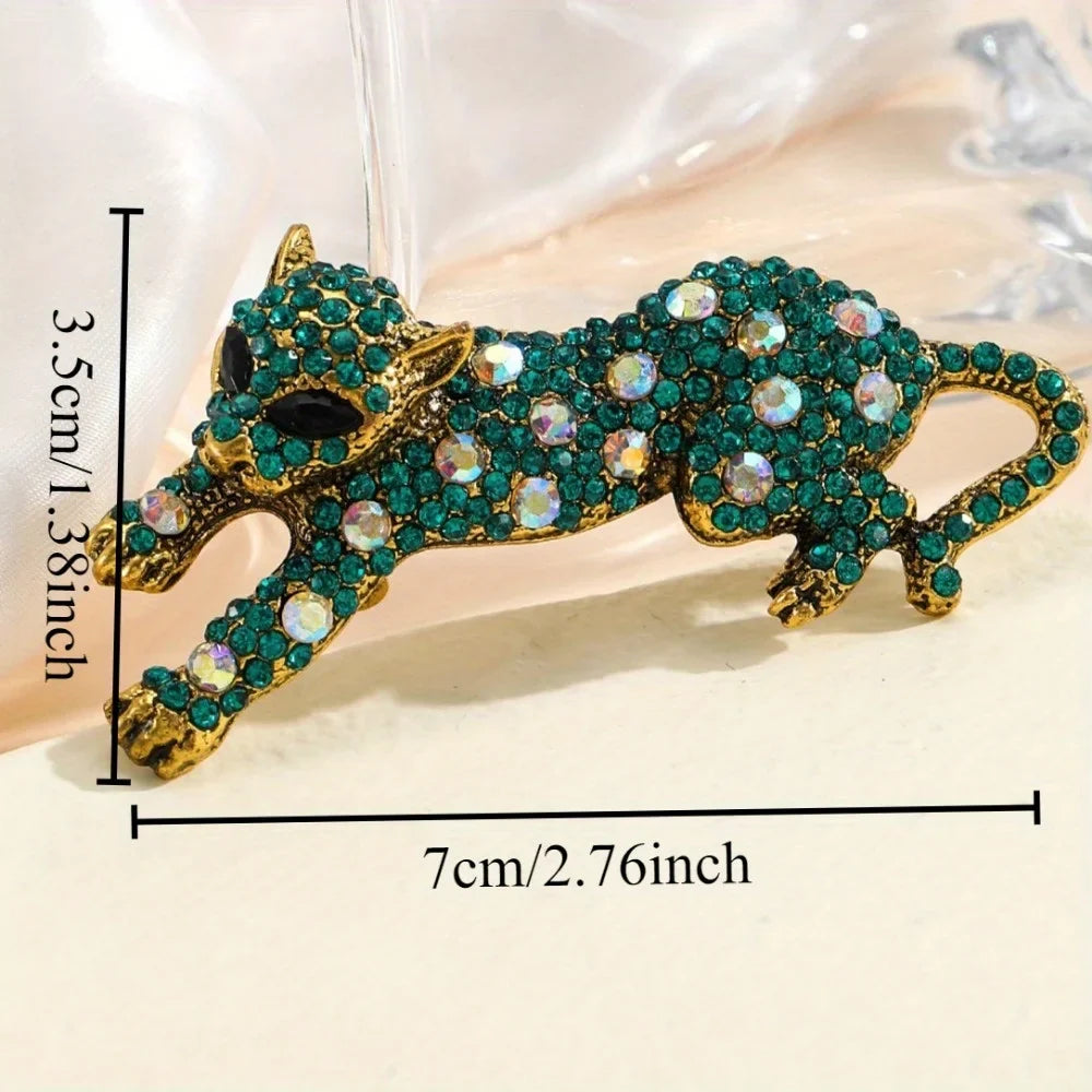 Baroque Leopard Brooch Pin - Luxury Unisex Jewelry Accessory for Wedding Holiday Party Gifts & Costume Decor