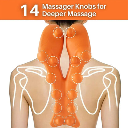 Trapezius Trigger Point Massager: Neck and Shoulder Pain Relief - Hunchback Corrector for Upper Back Pain & Tension Headache Relief