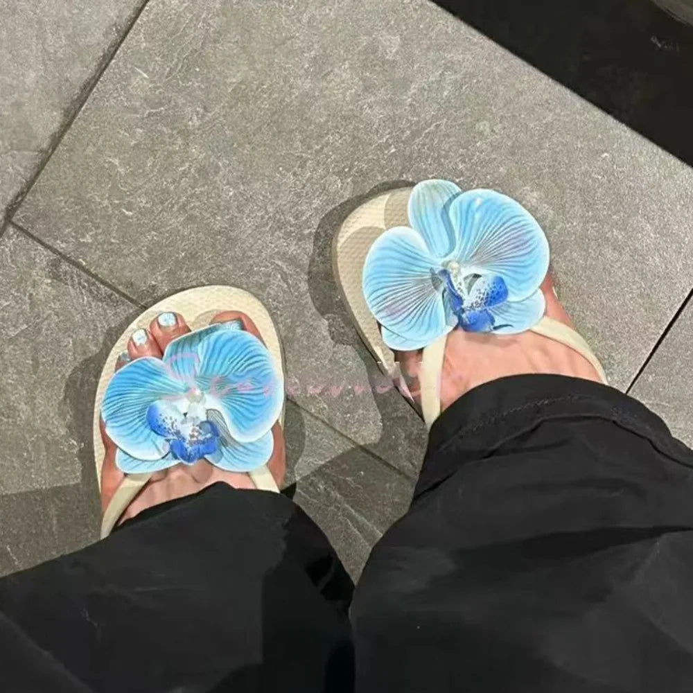 Colorful Thai Fairy Flower Shoe Buckles – Personalized Orchid Simulation Decor for Shoes