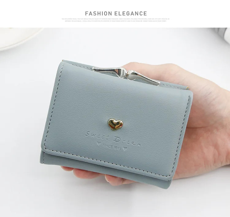 New Mini Short Women’s Wallet – High-Quality Luxury Coin Pocket, Card & Photo Holder, Cute Purse for Girls