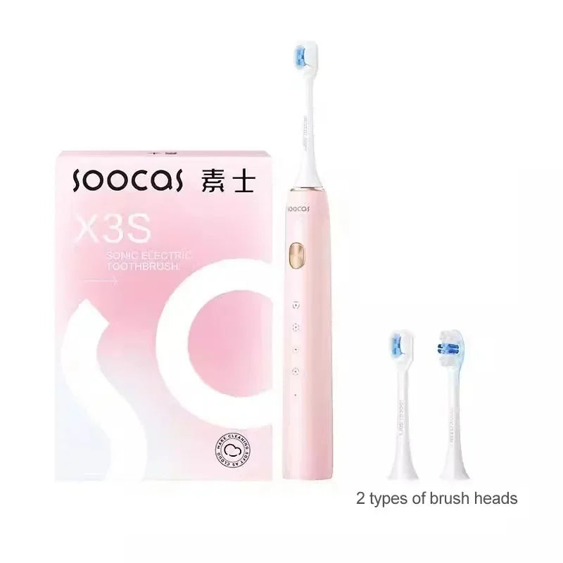 SOOCAS X3S Sonic Electric Toothbrush – IPX8 Waterproof, 180-Day Battery Life, Ultrasonic with Soft Cloud Toothbrush Heads