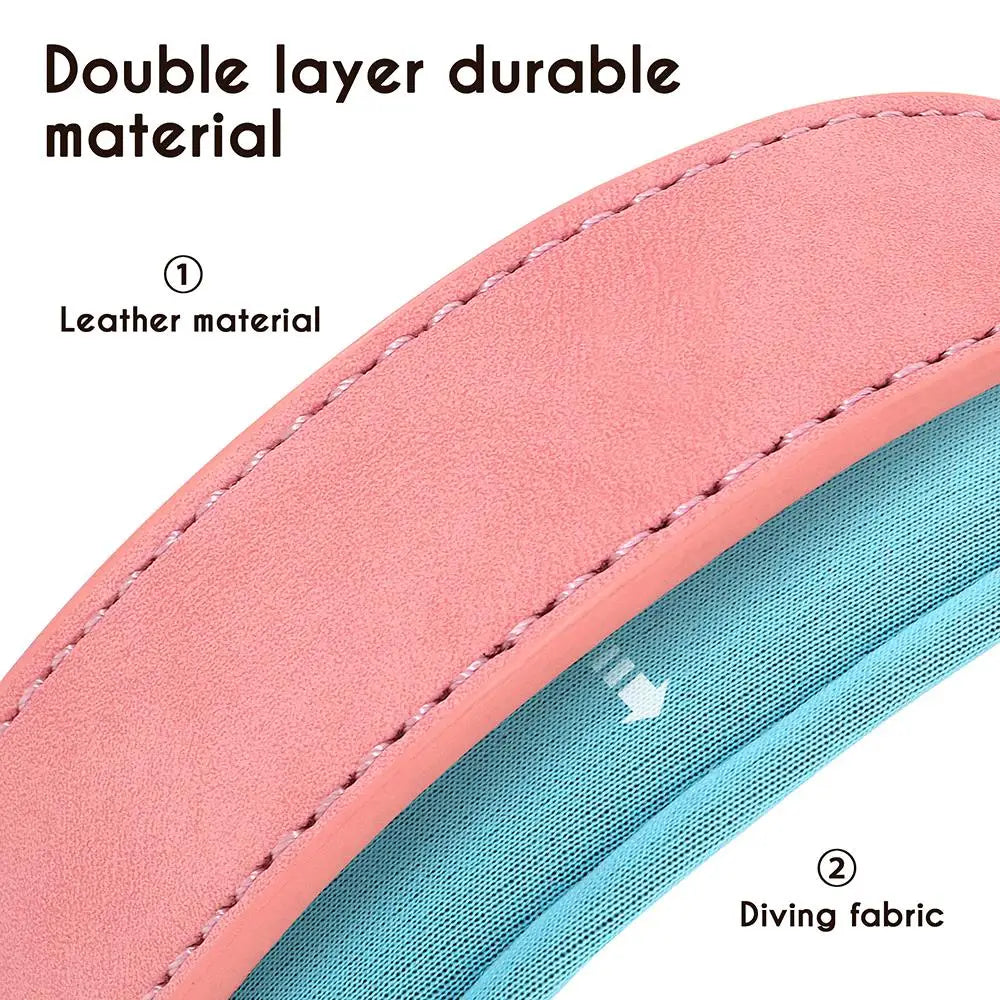 Customized Leather Dog Collar & Leash Set – Soft Padded Adjustable Collar for Small, Medium & Large Dogs with Engraved Nameplate