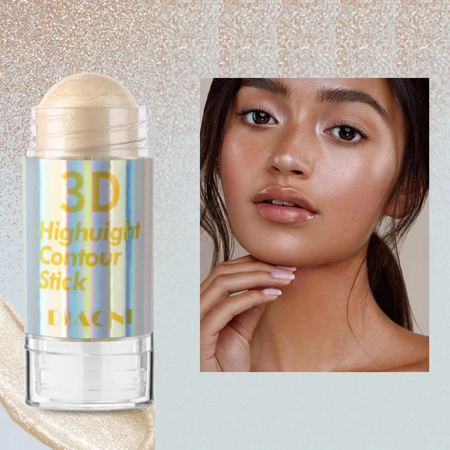 6-Color 3D Highlighter Stick – Face Brightening, Contour, Bronzer & Shimmer Concealer Cream