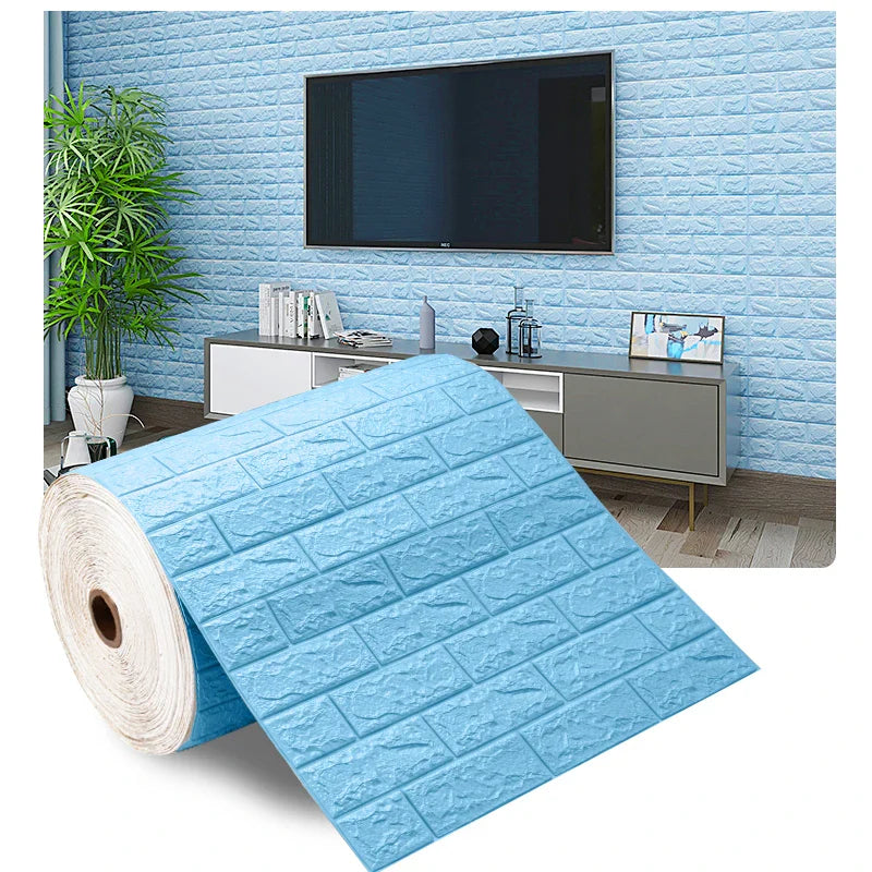 3D Self-Adhesive Foam Brick Wallpaper – Antique Waterproof Wall Stickers for Living Room & Bedroom Decoration