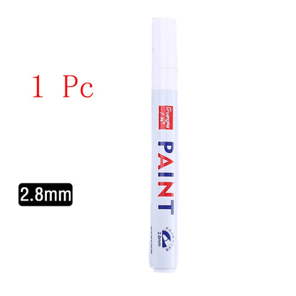 White Marker Pen Set - Waterproof Oil-Based Gel Pens for DIY, Graffiti, Sketching & School Supplies
