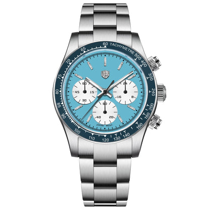 RollsTimi Men's Watch 2024 – Luxury Japan VK63 Quartz Chronograph, Sapphire Glass, Stainless Steel Wristwatch