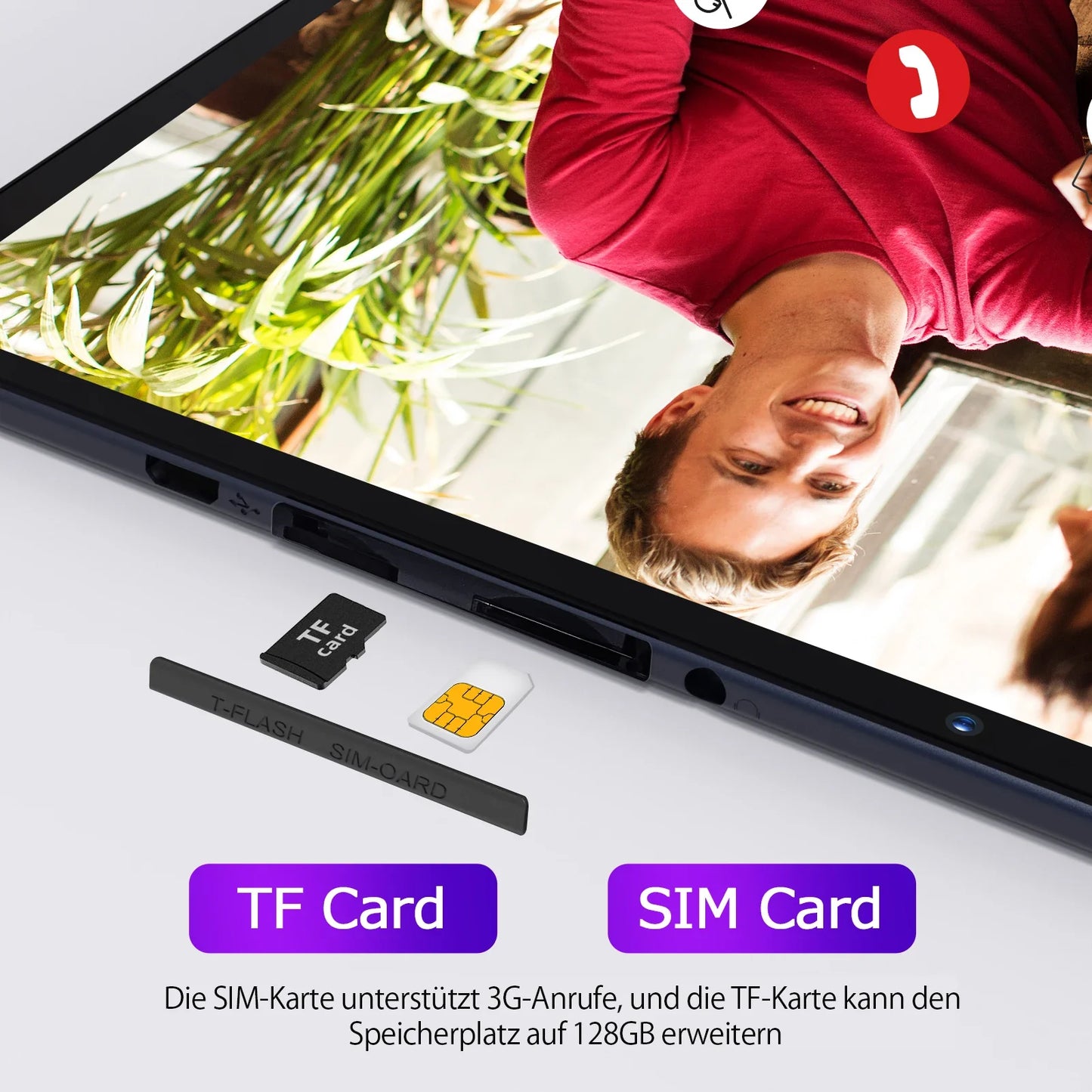 PRITOM 10" Tablet PC – Android 13, 64GB, Quad-Core, SIM Slot, WiFi, GPS & 3G Phone Call Support