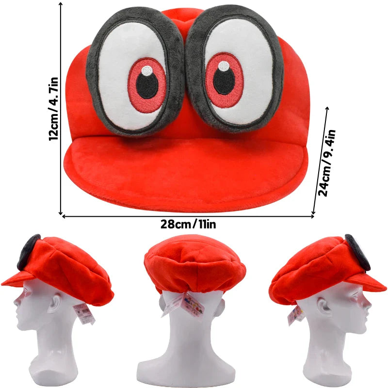 Anime Mario & Luigi Plush Hats — Kawaii Cappy, Princess Peach, Waluigi, Wario & Mushroom Stuffed Dolls, Birthday Gifts for Kids