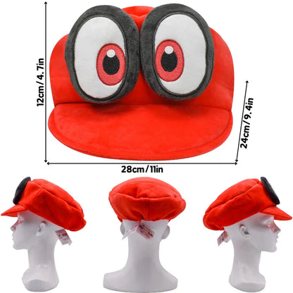 Anime Mario & Luigi Plush Hats — Kawaii Cappy, Princess Peach, Waluigi, Wario & Mushroom Stuffed Dolls, Birthday Gifts for Kids