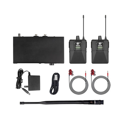 Debra ER102 UHF Wireless In-Ear Monitor System – Multiple Professional Transmitters for Small Concerts & Home Theater