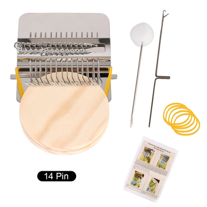 Hand Tapestry Wood Loom - Small Darning Weaving Frame Tool for Clothes, Jeans Repair & Knitting Crafts